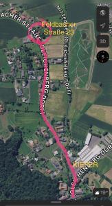a map of a road with a red at Freiblick 3 Bad Glbg mit Terrasse Top 3 in Bad Gleichenberg