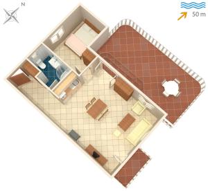Půdorys ubytování Apartments by the sea Okrug Gornji, Ciovo - 8625