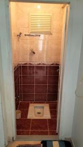 uma pequena casa de banho com WC numa cabina em Vault of istanbul em Istambul