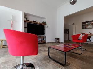Posedenie v ubytovaní Schöne Wohnung in Puerto de la Cruz mit Garten.
