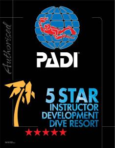 una señal para un centro de buceo de desarrollo de instructores estrella en 71% Diving Resort en Dumaguete