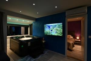 En tv och/eller ett underhållningssystem på Deluxe Apartments Franjkovic