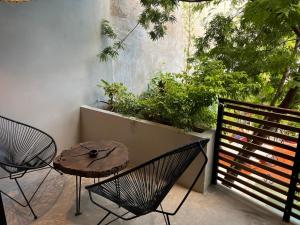 Balkón nebo terasa v ubytování Little Gem Hotel Tulum La Veleta