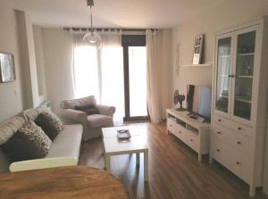 TV a/nebo společenská místnost v ubytování Apartamento La Montañesa en Aínsa, bonito apartamento con grande terraza