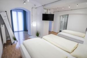 Postel nebo postele na pokoji v ubytování Frühstückshotel Landgasthof Kramer
