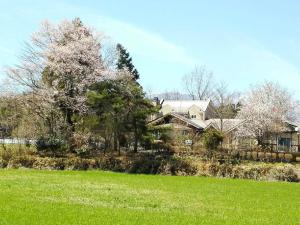 uma casa grande num campo de relva verde em Gasthof yell / Vacation STAY 79362 em Kuroiso
