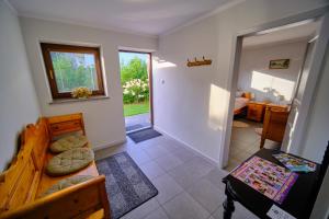 Posteľ alebo postele v izbe v ubytovaní Apartament Przy Beczce