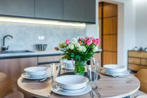 Kuchyňa alebo kuchynka v ubytovaní Apartament Widok