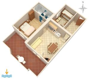 Κάτοψη του Apartments with swimming pool Zubovici, Pag - 9365