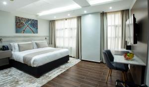 Katil atau katil-katil dalam bilik di Hotel Mokka City