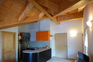Dapur atau dapur kecil di Mansarda Trentino-Campiglio