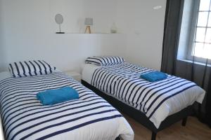 Un pat sau paturi într-o cameră la La clef des champs