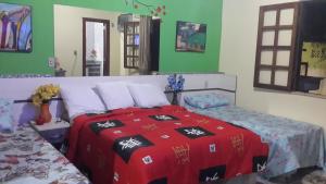 Cama o camas de una habitación en Chacara Santa Barbara
