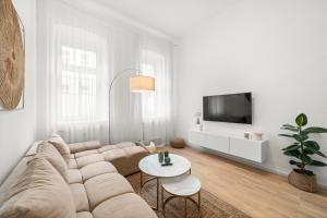 TV a/nebo společenská místnost v ubytování The BoHo Loft VIE
