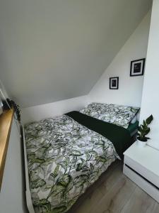 Postel nebo postele na pokoji v ubytování Domek Słajszewo