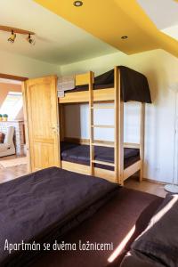 a bedroom with bunk beds in a room at Výprachtice L.V. in Výprachtice
