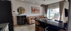 Kuchyň nebo kuchyňský kout v ubytování Horizon Appartment - Hammamet Nord