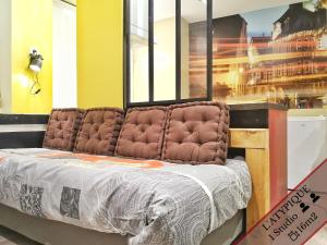 Splendide Appartement Barr - Route du Vins客房内的一张或多张床位