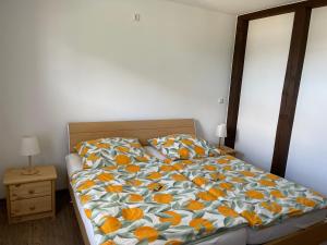 Postel nebo postele na pokoji v ubytování Jennys Hofladen