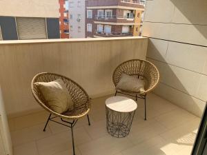 Balkon lub taras w obiekcie Precioso apartamento primera línea de playa