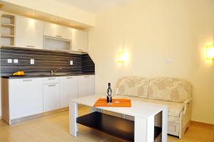 A kitchen or kitchenette at Hotel Iris