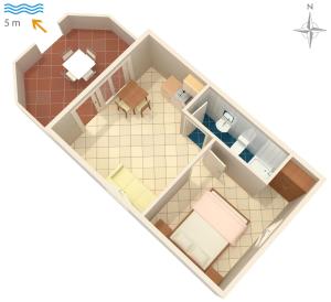 Půdorys ubytování Apartment Pomena 10426b