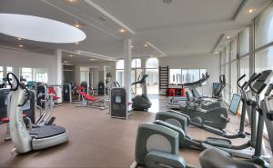 a gym with treadmills and elliptical machines at Casablanca Le Lido Thalasso & Spa (ex Riad Salam) in Casablanca