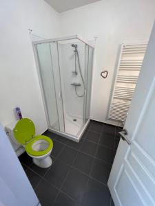 Koupelna v ubytování Charmant appartement RDC familial ou pour le travail + 9 fotografií