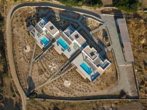 Pohľad z vtáčej perspektívy na ubytovanie Villa Olea Paros