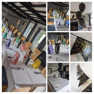 a collage of photos of various kitchen items at The Manor House Inn in Shotley Bridge