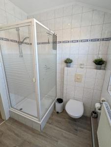 Koupelna v ubytování Das Inselhaus