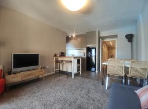 TV a/nebo společenská místnost v ubytování Apartamento D´Ousseau