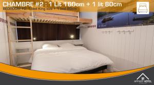 Postel nebo postele na pokoji v ubytování Appart'hôtel Les Prés Blondeau - 1 à 10 personnes - 3 chambres - Terrasse - Parking privé - Wifi