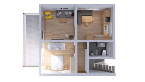 Dapur atau dapur kecil di Apart Alp Line