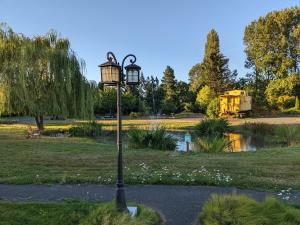 A garden outside Olympic Railway Inn