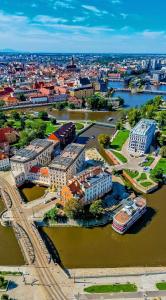 Výhľad na mesto Vroclav alebo výhľad na mesto priamo z hotela