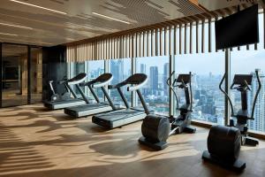 Das Fitnesscenter und/oder die Fitnesseinrichtungen in der Unterkunft Park Hyatt Jakarta