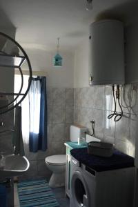 uma casa de banho com uma máquina de lavar roupa no balcão em Kuća za odmor Beljan em Brod na Kupi