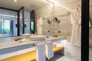 Phòng tắm tại Pınar Otel