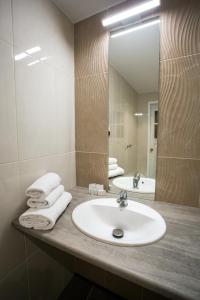 Koupelna v ubytování Hotel Orle