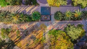 an overhead view of a parking lot with trees at Alojamiento para Grupos in Belén