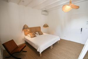 Postel nebo postele na pokoji v ubytování Villa du domaine Mas Lafleur 4 personnes
