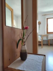 サン・ロレンツォ・ディ・セバートにあるMaurerhof Apartments Kronplatzの花瓶