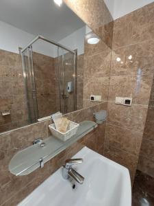 Kúpeľňa v ubytovaní Hotel u Liska