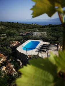 une image d'une piscine dans un champ dans l'établissement Family friendly house with a swimming pool Skrip, Brac - 15297, à Supetar