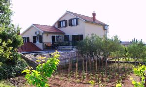 a house with a fence in front of it at Apartments with WiFi Zlarin - 15409 in Zlarin