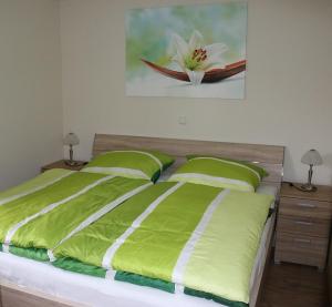 Postel nebo postele na pokoji v ubytování Sielperle