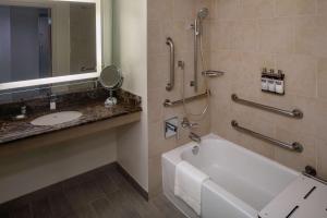 a bathroom with a tub, sink and mirror at Hyatt Regency Jacksonville Riverfront in Jacksonville