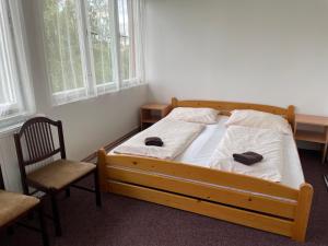 Postel nebo postele na pokoji v ubytování Penzion Na Srubech