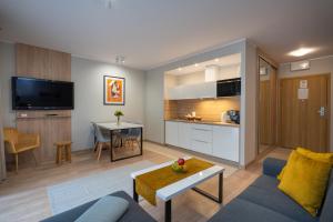 TV a/nebo společenská místnost v ubytování RentPlanet - Apartamenty Górna Resorts
